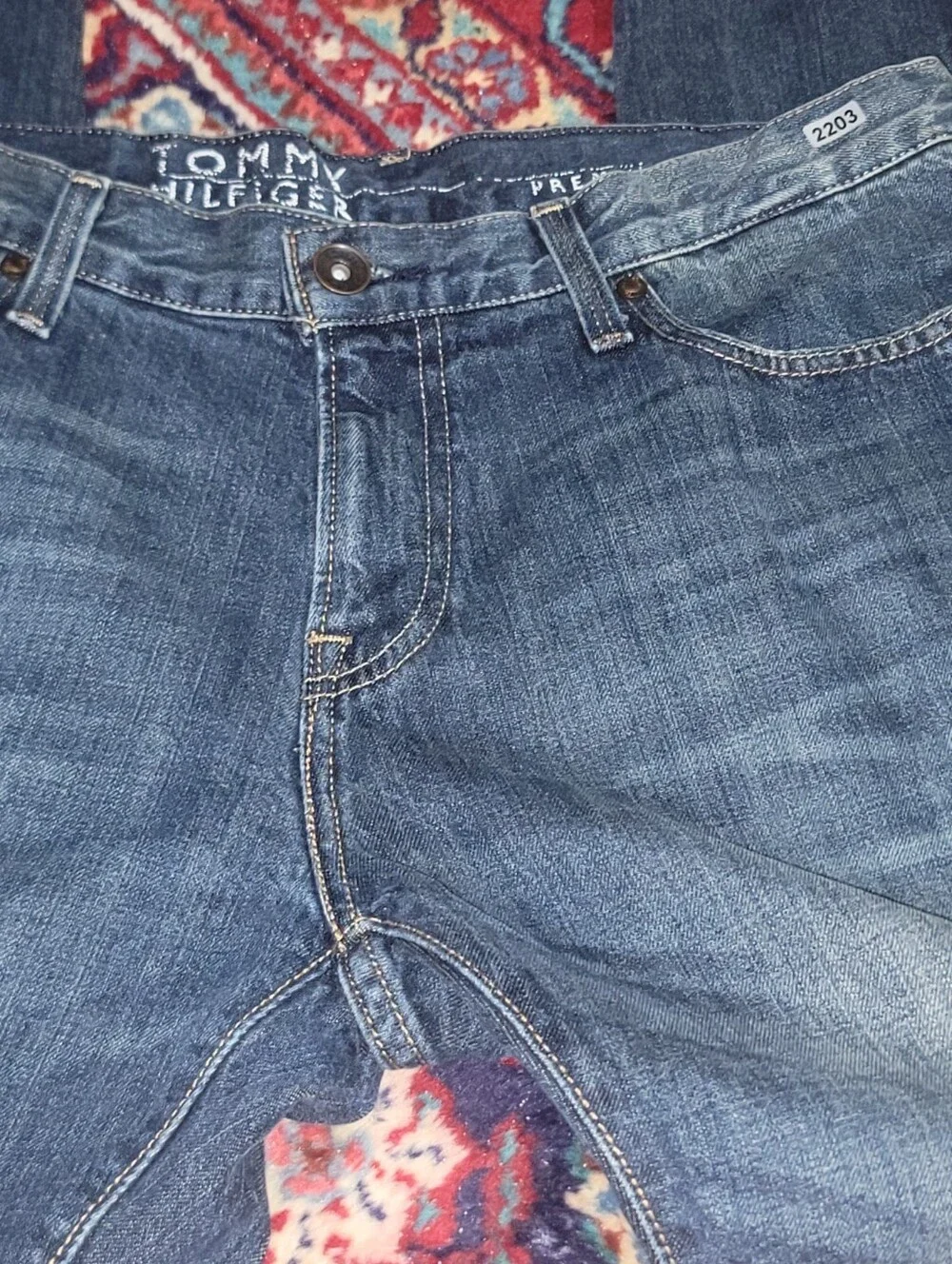 Tommy Hilfiger Men's Slim Straight Blue Denim Jeans 32W X 27L